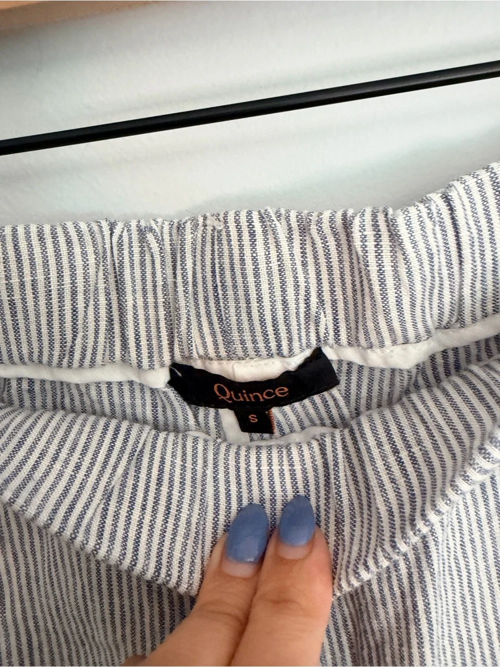 Quince 100% European Linen Pinstripe Linen Pants